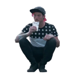 Josh Dun with a Juice Box