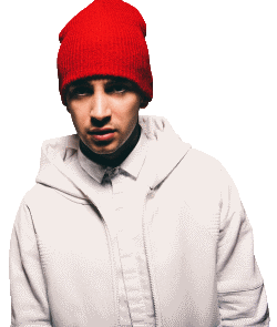 Tyler Jospeh with his iconic Red Beanie